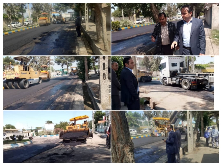 با پیگیری فرماندار شهرستان آسفالت خیابانهای شهر اصلاندوزآغاز شد