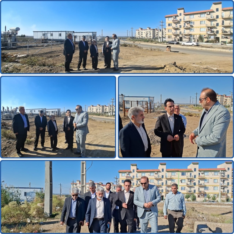 بازدید نماینده مردم شهرستانهای پارس آباد ، بیله سوار و اصلاندوز در مجلس شورای اسلامی از پروژه احداث خط ۶۳ کیلو ولت آغدام متصل به شهر 