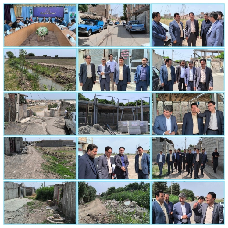 بازدید فرماندار شهرستان پارس آباد مغان به همراه عضو هیئت مدیره شرکت بازآفرینی شهری ایران از محله‌های بازآفرینی شهری شهر پارس آباد