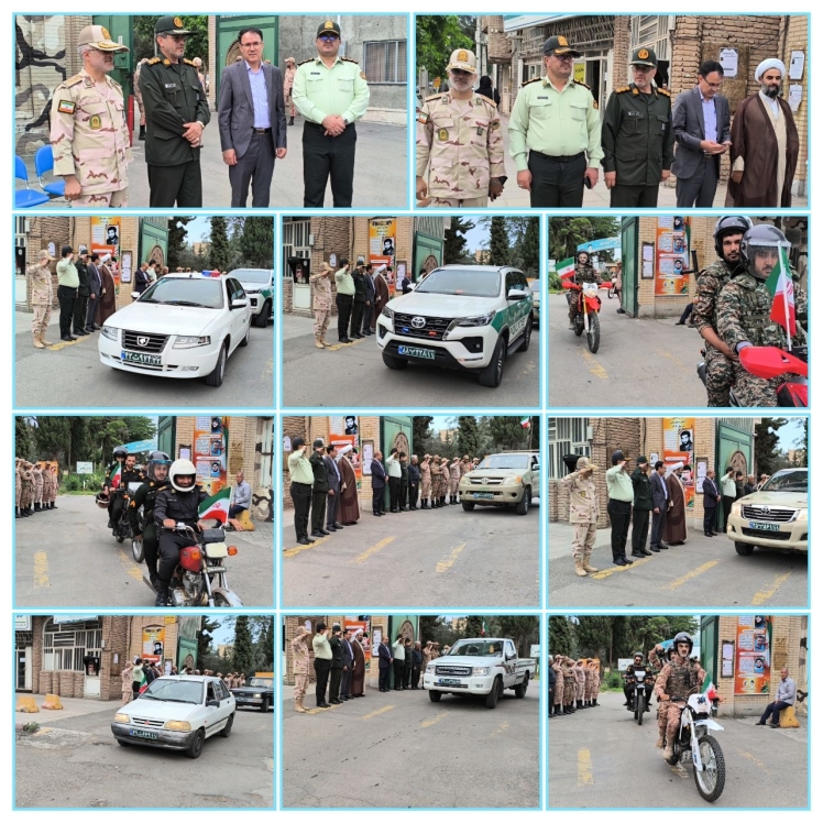 رژه خودرویی و موتوری به مناسبت گرامیداشت سوم خرداد سالروز آزاد سازی شهر خرمشهر در شهرستان مرزی در پارس آباد مغان