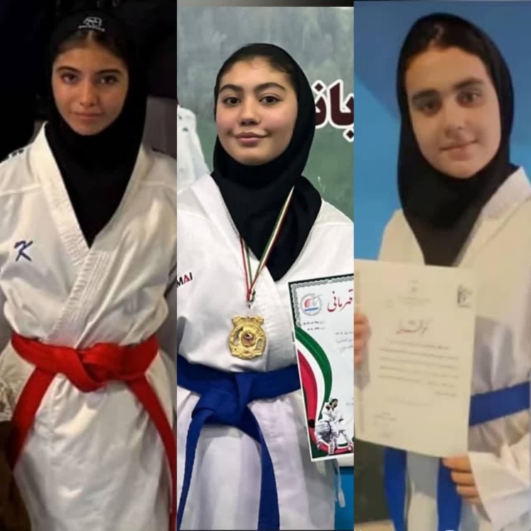 اعزام تیم کاراته دختران پارس آباد مغان به المپیادهای اسعتداد های برتر کشور