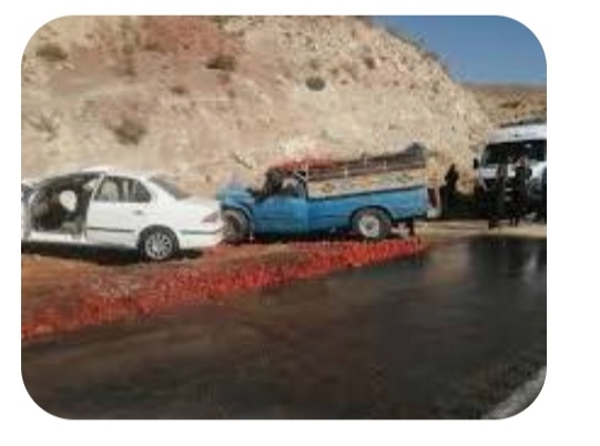 ۶ مصدوم در اتر تصادف رانندگی سمند با نیسان در جاده گرمی _ اردبیل حوالی امیر کندی 