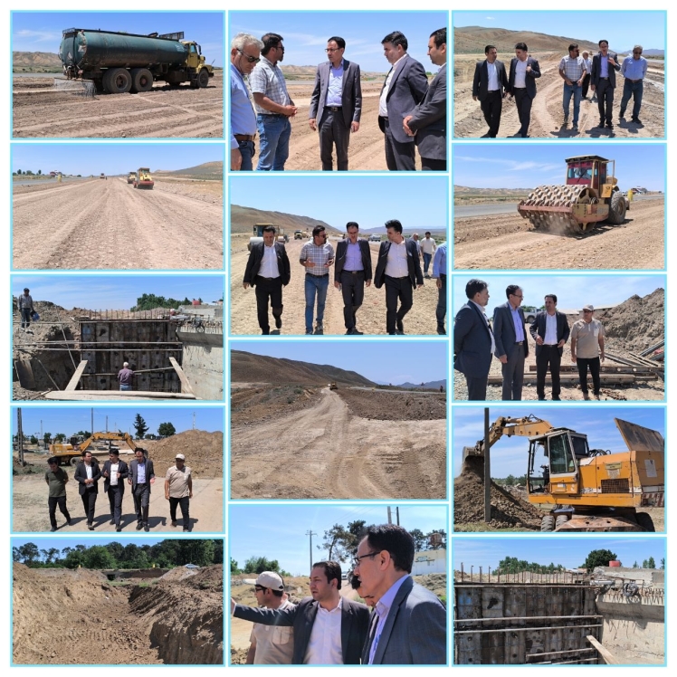 بازدید فرماندار پارس آباد مغان از جاده مواصلاتی در دست احداث پارس آباد به سربند و از سربند به طرف مشکین شهر