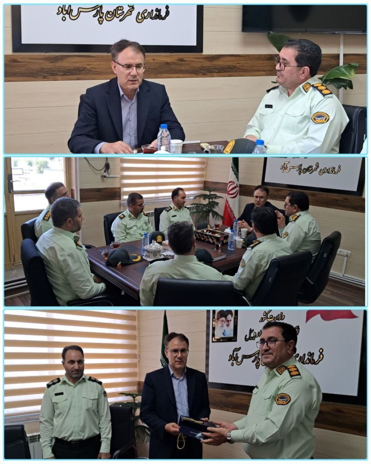 دیدار فرمانده نیروی انتظامی پارس آباد مغان با فرماندار این شهرستان