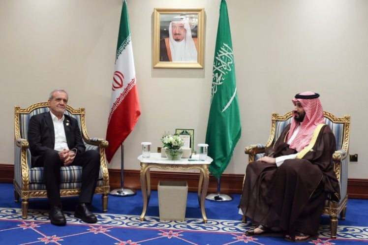 دیدار ولیعهد عربستان با رئیس جمهور